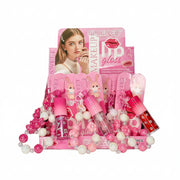 weet Bunny Lip Gloss Keychain Set – Hydrating & High-Shine Liquid Lipstick with Beaded Bracelet Strap for Girls and Teens (24pcs Display Box) (AY044)