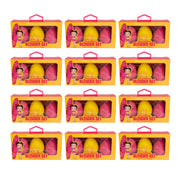 Betty Boop x CÉLAVI Sunshine Blender Set (3-Piece Collection) – Multi-Shape Makeup Sponges with Custom Character Stamping in Bubblegum Pink & Bright Yellow