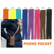 Stay Connected & Stylish: Ribbed Knit Crossbody Phone Pocket (BA2569)