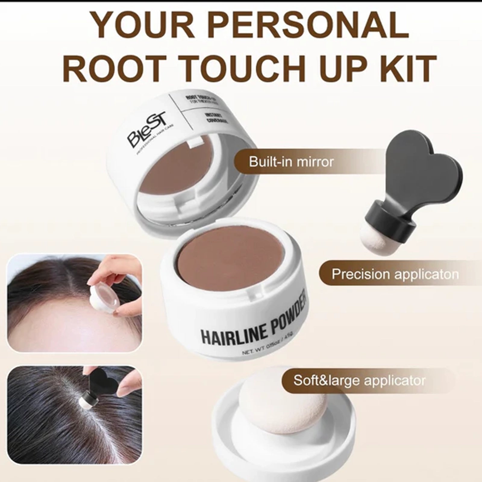 Blest - Hairline Powder Instant Coverage (Dark Brown)