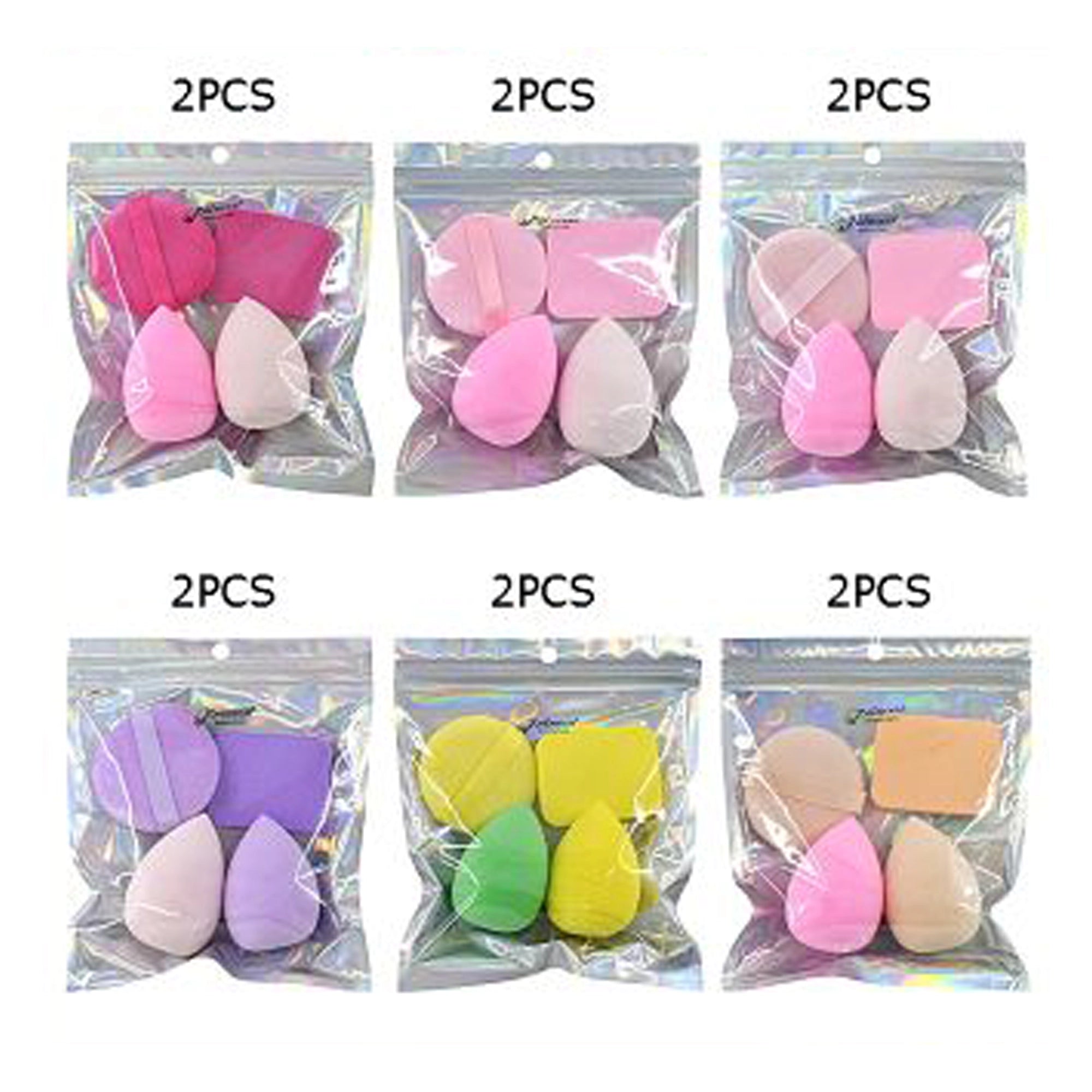 4-Piece Professional Makeup Sponge & Powder Puff Set – Multi-Shape Beauty Blender Kit (BFB-1071)