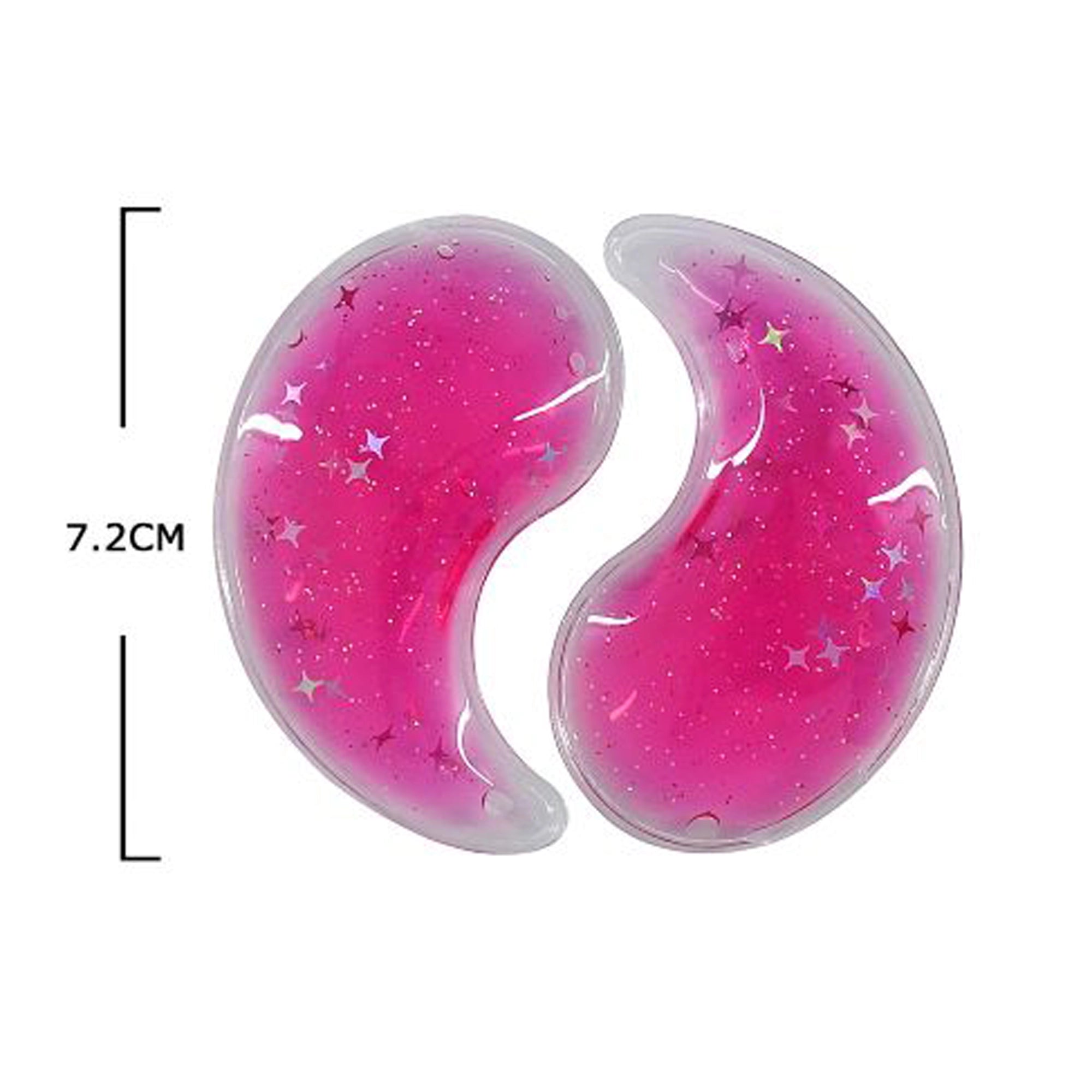 Reusable Gel Cooling Eye Patches – 7.2cm Glitter Infused Hot & Cold Therapy Masks (BFT-3003)