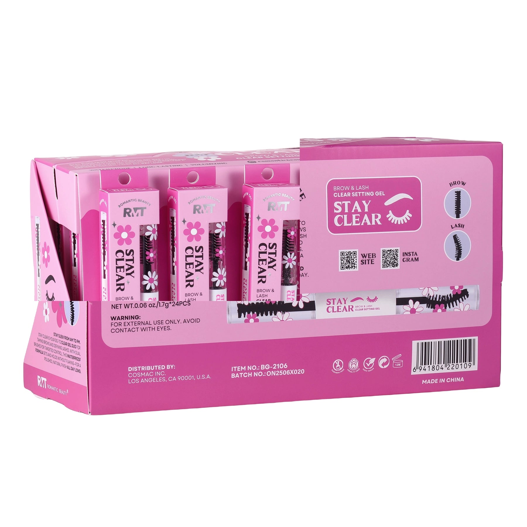 Romantic Beauty - Stay Clear Brow & Lash Duo Clear Mascara