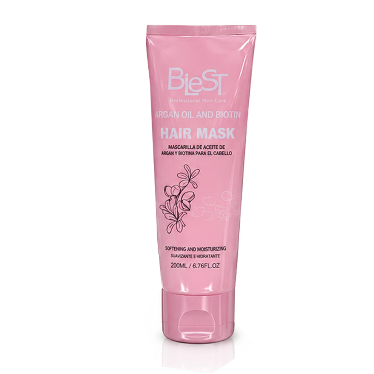 Blest Professional Argan Oil & Biotin Hair Mask (200ml / 6.76 fl oz) – Softening & Moisturizing Deep Conditioner