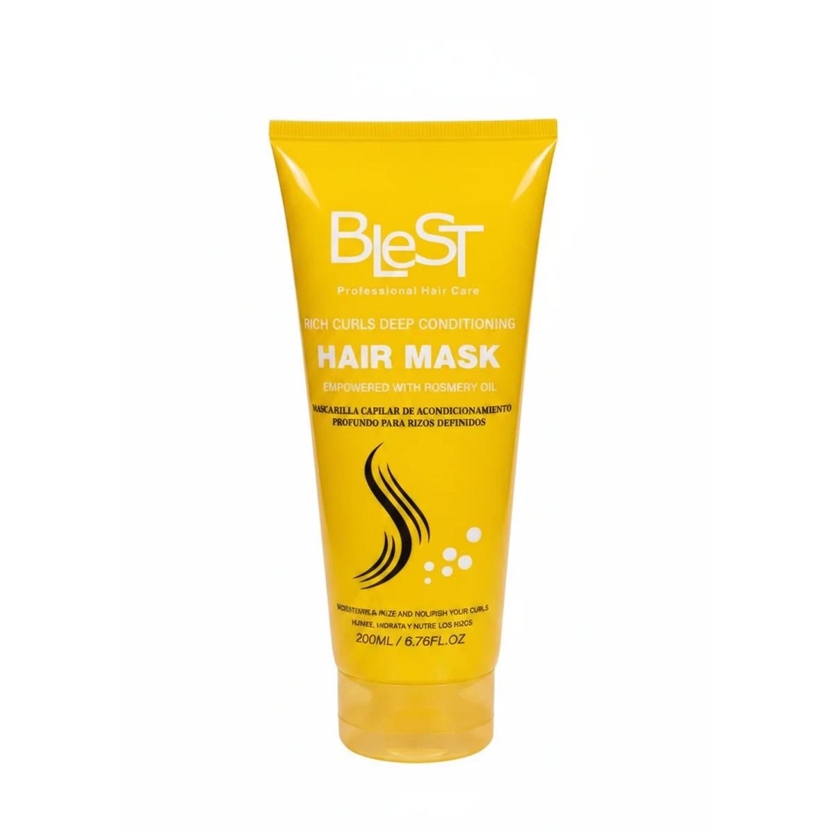 Blest Professional Hair Care Rich Curls Deep Conditioning Hair Mask with Rosemary Oil (200ml / 6.76 fl oz)
