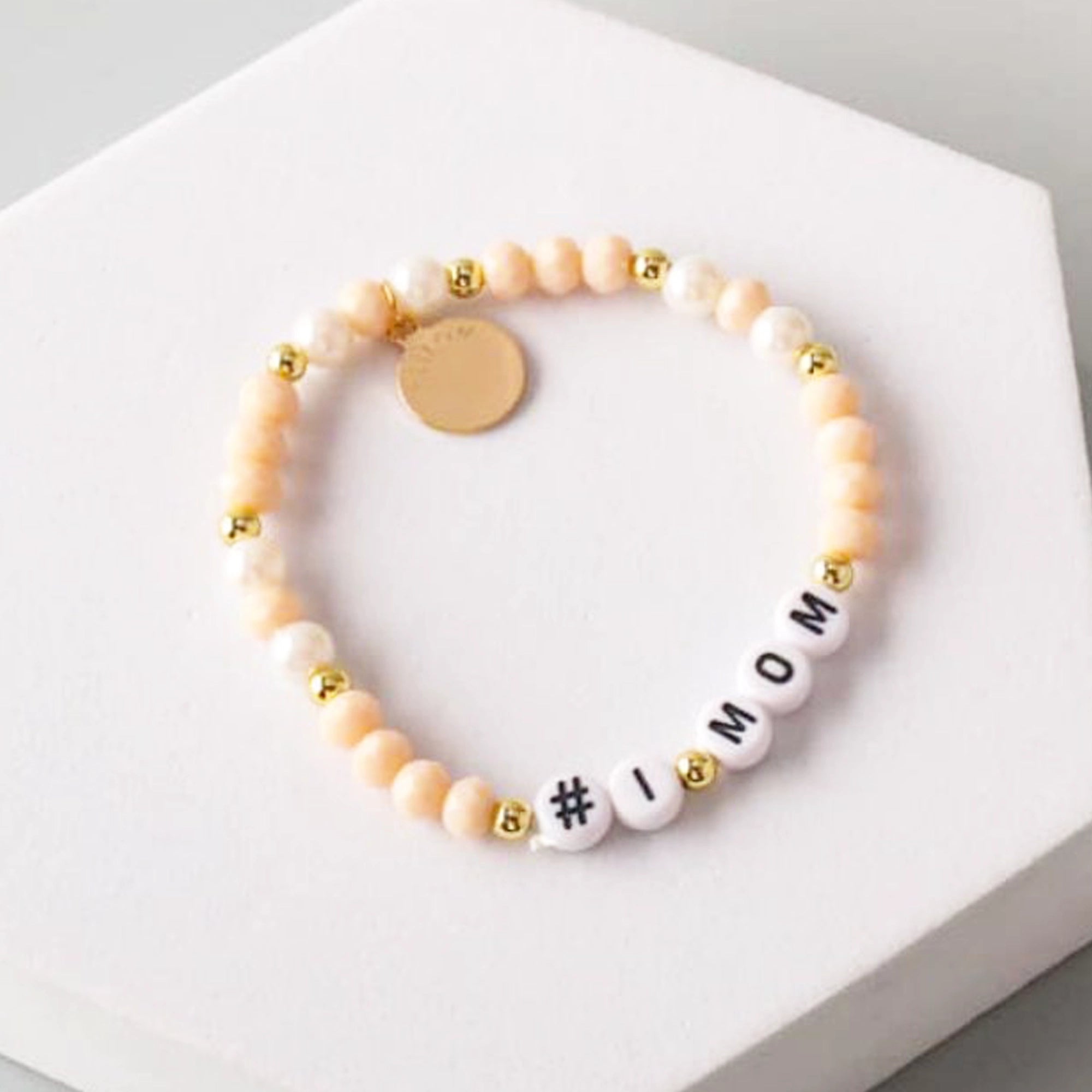 #1 Mom Crystal Beaded Bracelet - 4 Style Assortment (12pc) BL18346