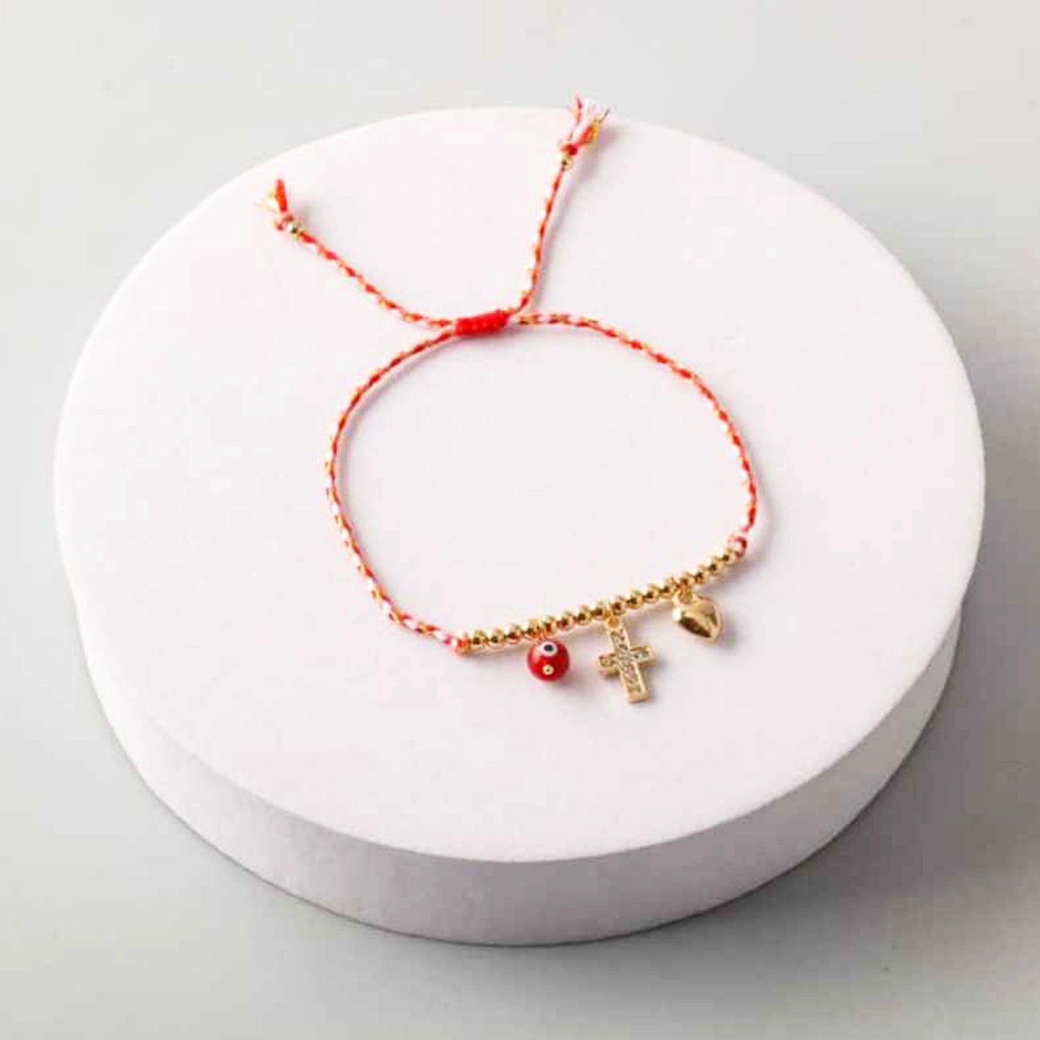 Elevate Your Spirit: Handcrafted Spiritual Charms Beaded Braided Bracelet (BL18375)