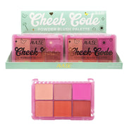 Amuse Cheek Code Powder Blush Palette – 6 Shade Compact Face Blush Set