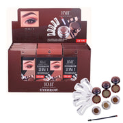 Romantic Beauty - Eyebrow Kit - Gel+Powder+Brush+Stencils - 3 Shades