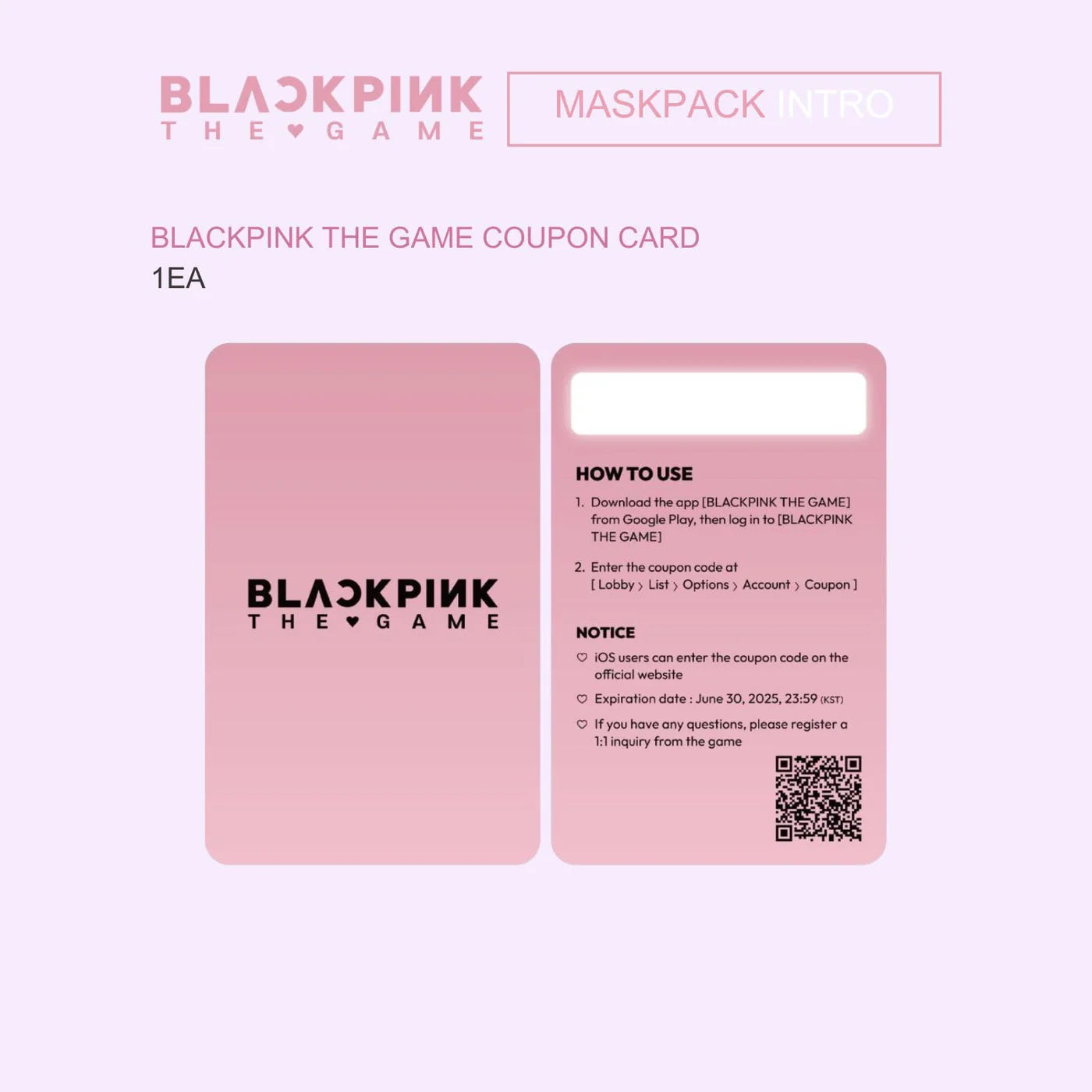 S.HE - "BlackPink the Game" Group Peptide Mask Pack