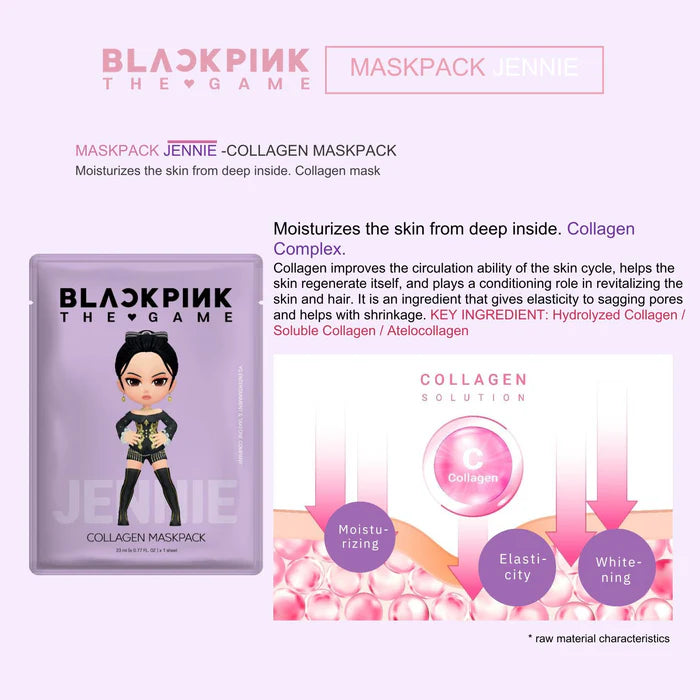 S.HE -  "BlackPink the Game" Jennie Collagen Mask Pack
