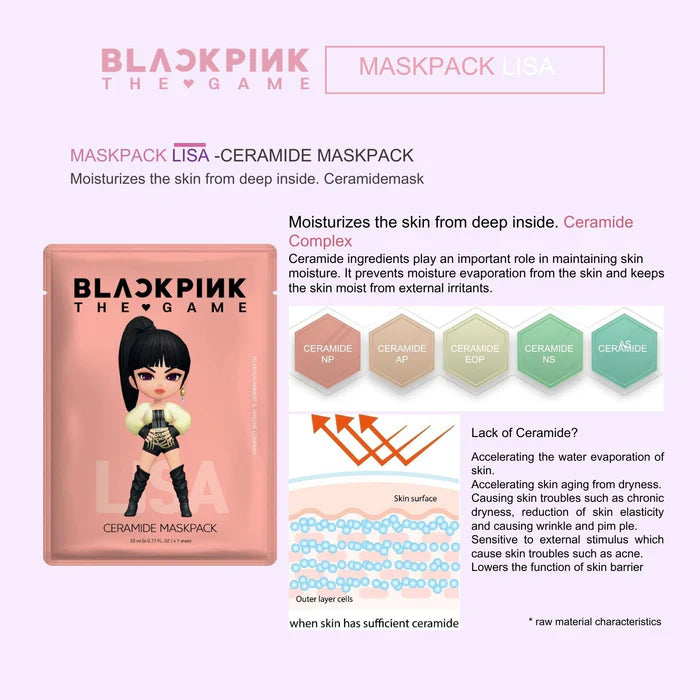 S.HE - "BlackPink the Game" Lisa Ceramide Mask Pack