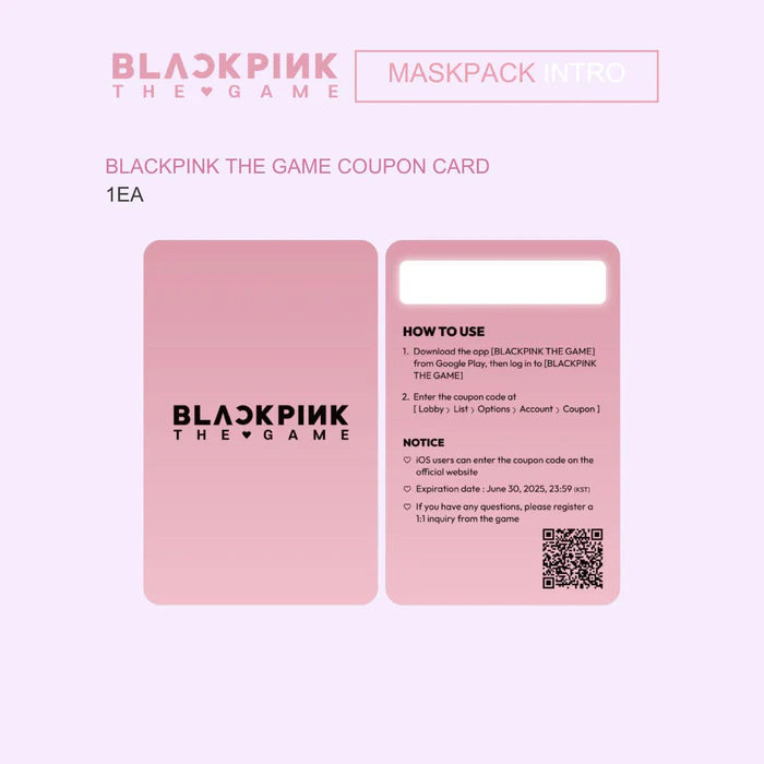 S.HE - "BlackPink the Game" Lisa Ceramide Mask Pack