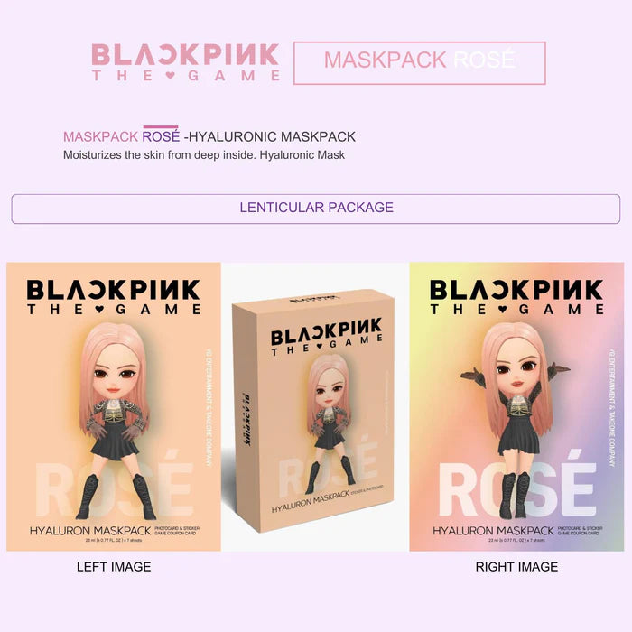 S.HE - "BlackPink the Game" Rose Hyaluronic Mask Pack