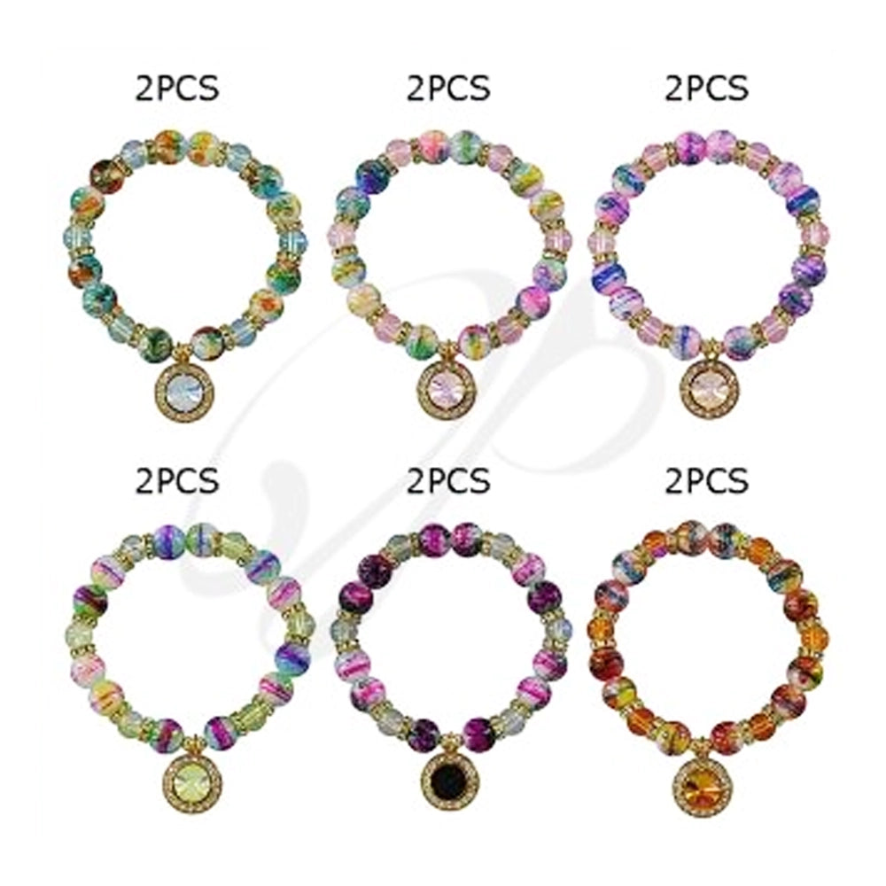 Elegant Heart Charm Gold-Tone Chain Bracelet (BRC-43734K)