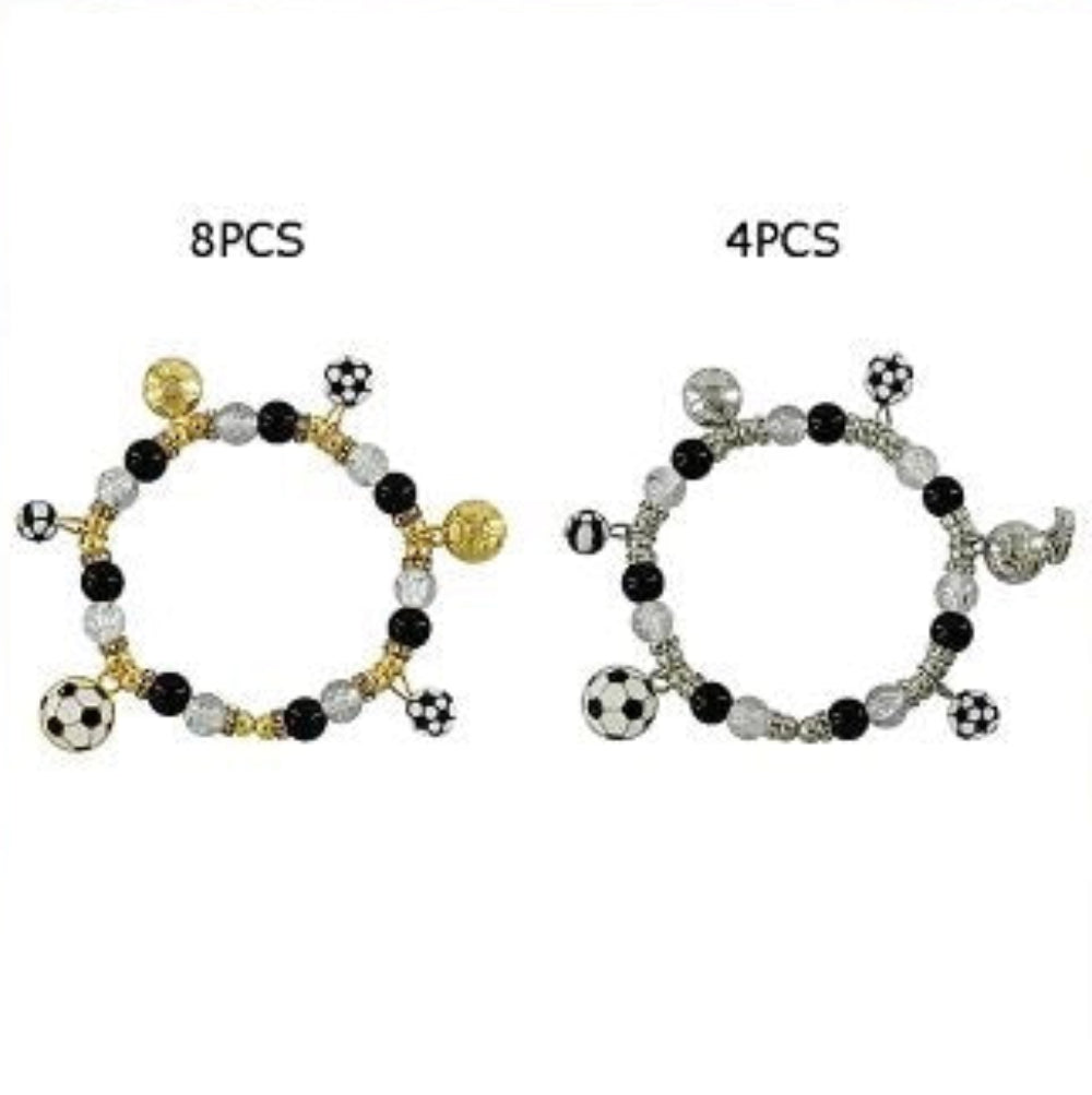 Elevate Your Game Day Style: Soccer Fan Charm Bracelet (BRC-43758M)