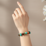 Natural Stone Beaded Stretch Bracelet – Colorful Chunky Crystal & Gemstone Chip Beads, Boho Stackable Elastic Jewelry for Women (BRC-43763S)