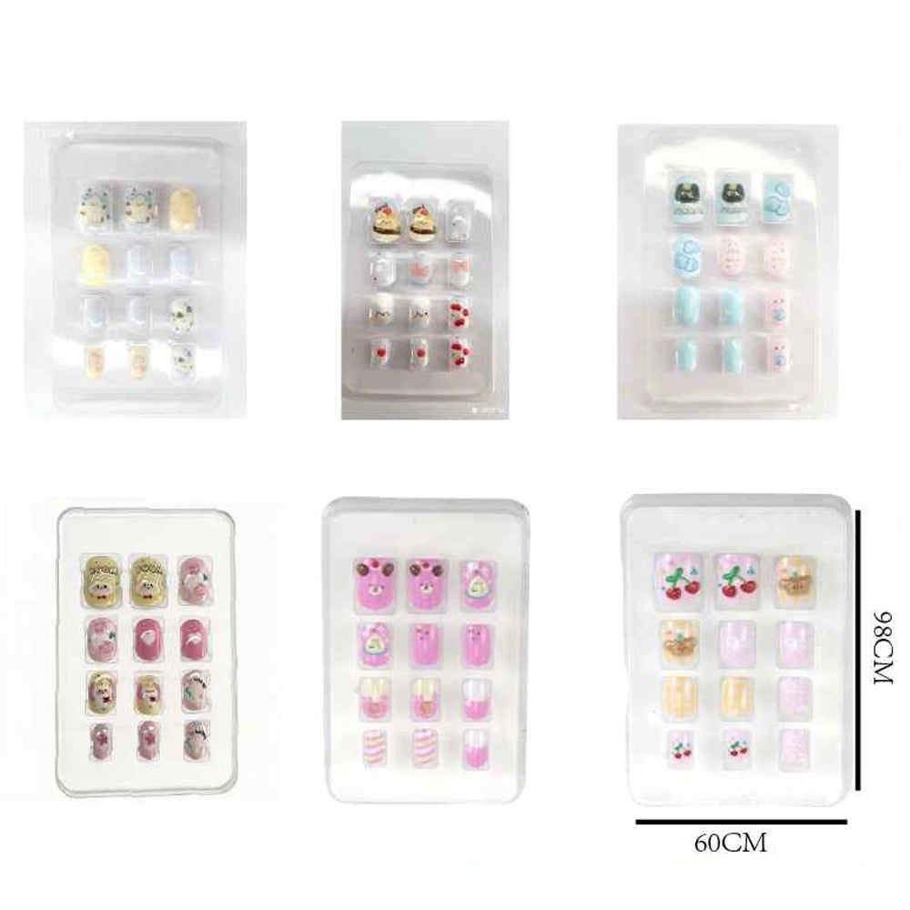 Kid's Press-On Nails – Cute Cartoon & Pastel Nail Art Set (BT10)