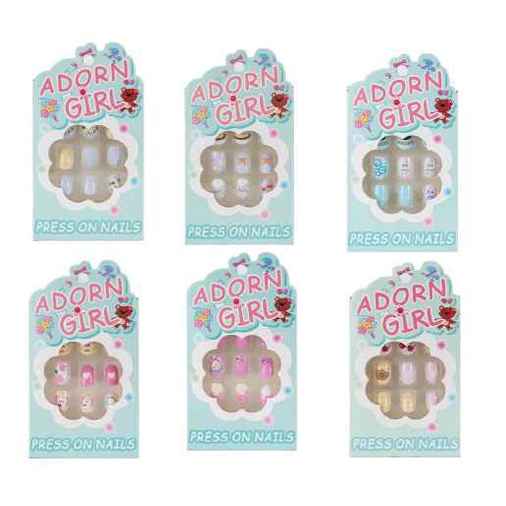 Kid's Press-On Nails – Cute Cartoon & Pastel Nail Art Set (BT10)