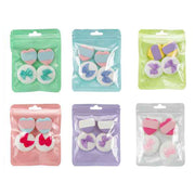 4-Piece Heart & Round Bow Makeup Powder Puff Set – Soft Velvet Face Sponges for Setting & Blending (BT15)