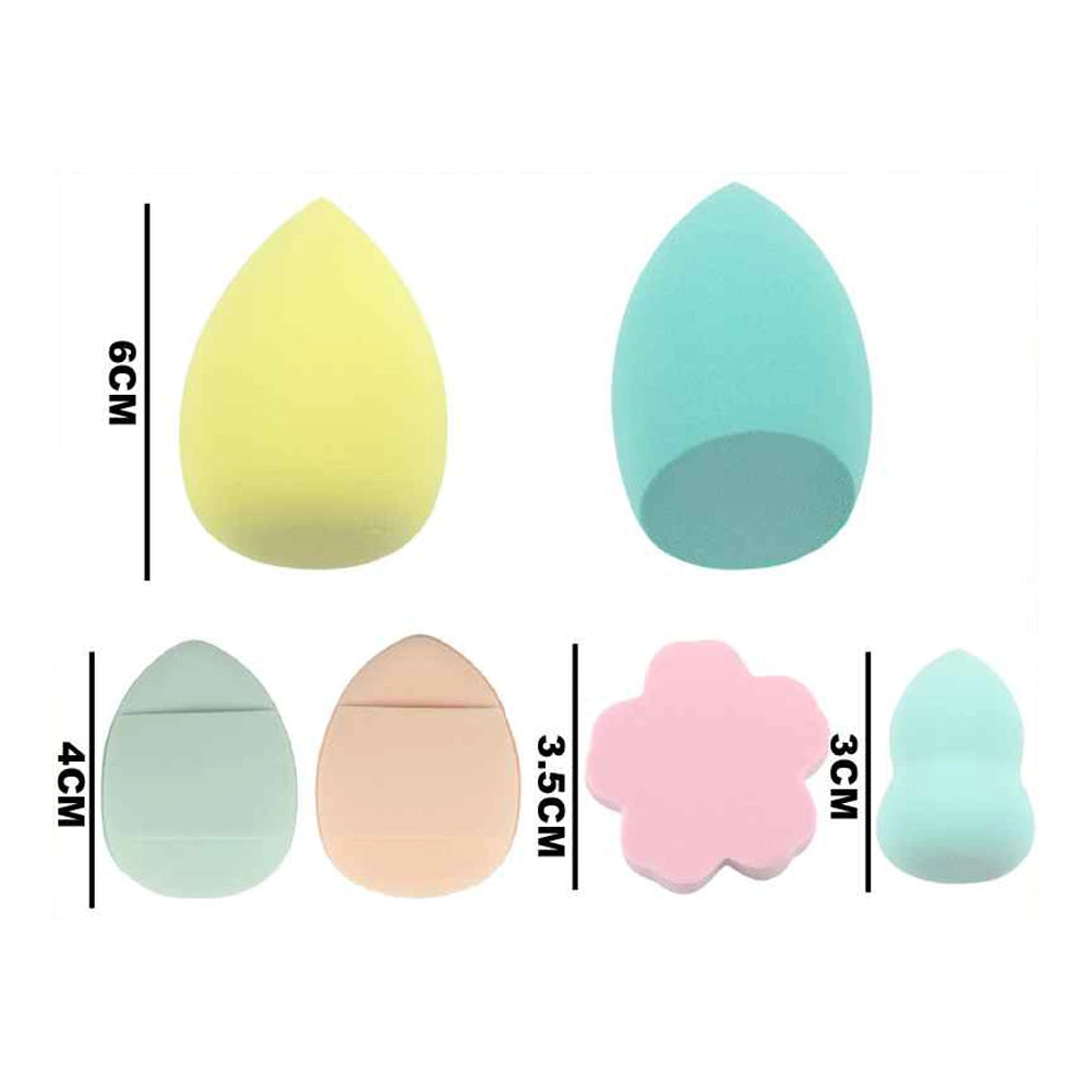 Professional Makeup Blending Kit - Assorted Sizes & Shapes with Resealable Travel Bag (BT16)