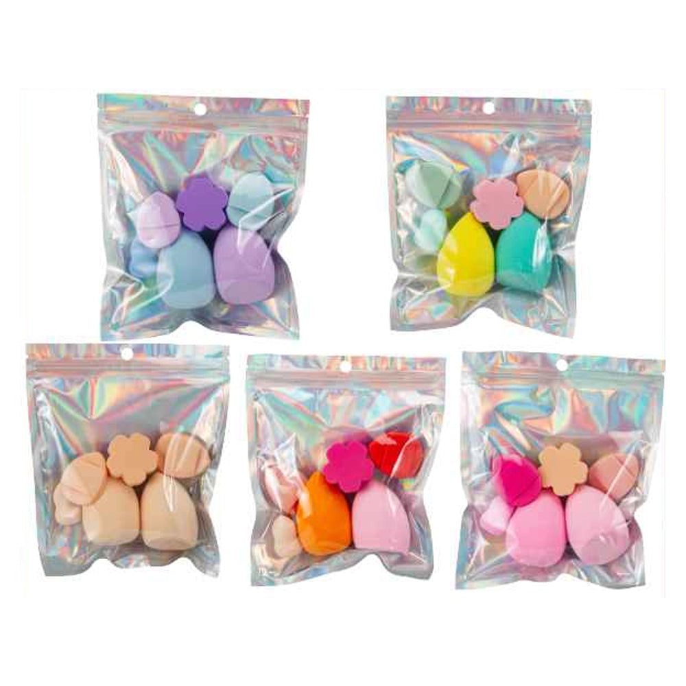 Professional Makeup Blending Kit - Assorted Sizes & Shapes with Resealable Travel Bag (BT16)