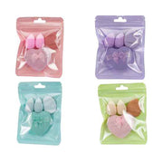 Heart-Shaped Makeup Sponge & Powder Puff Set (4-Piece Kit) (BT17)