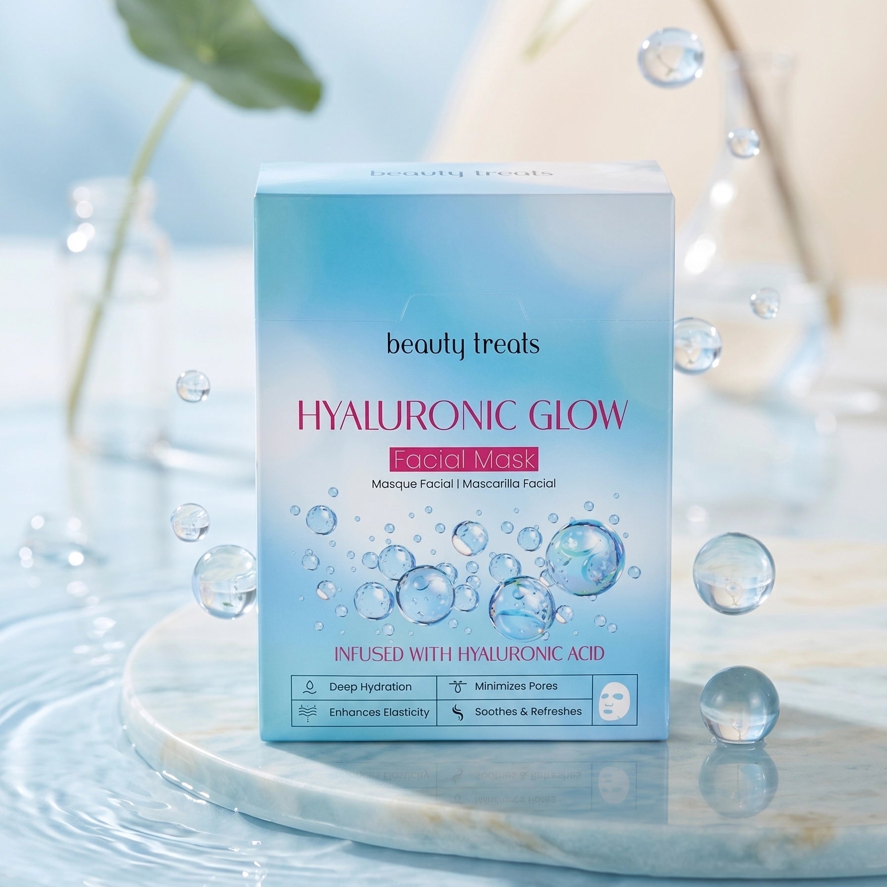 Beauty Treats - Hyaluronic Acid Facial Mask (24pcs)