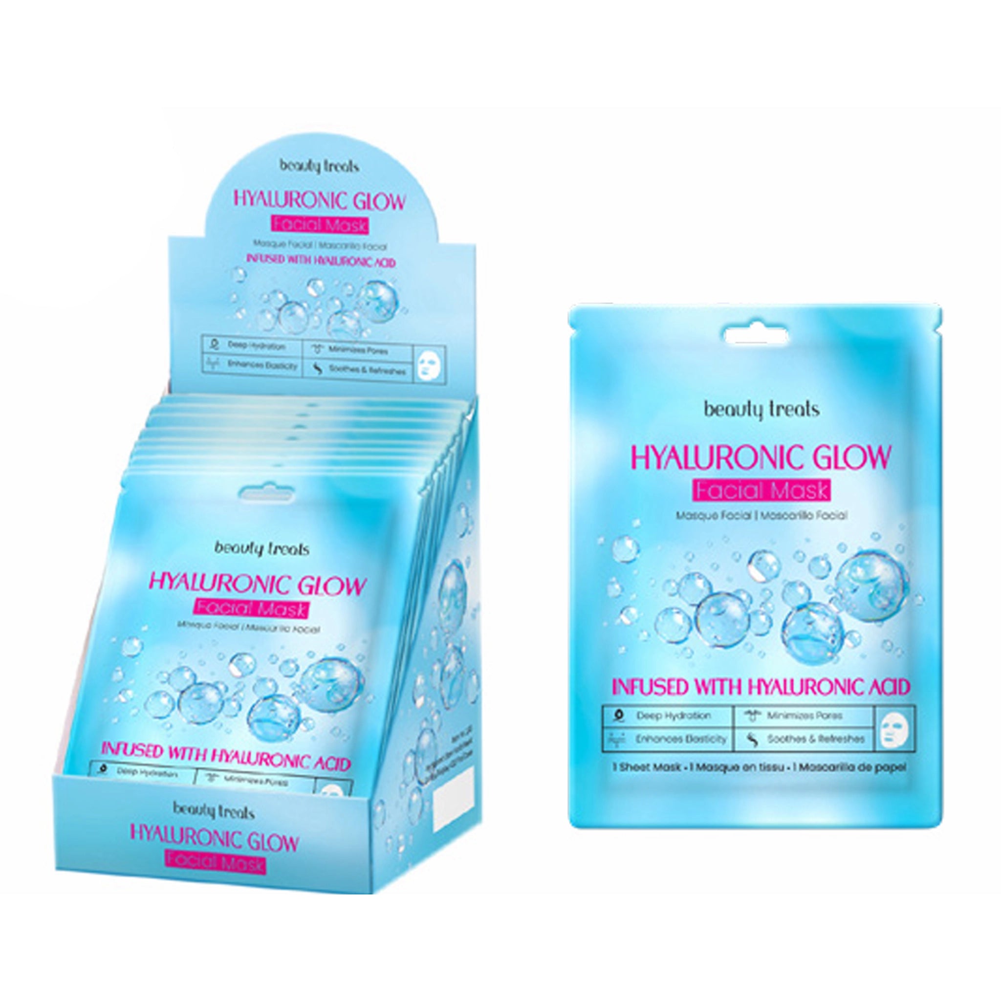 Beauty Treats - Hyaluronic Acid Facial Mask (24pcs)