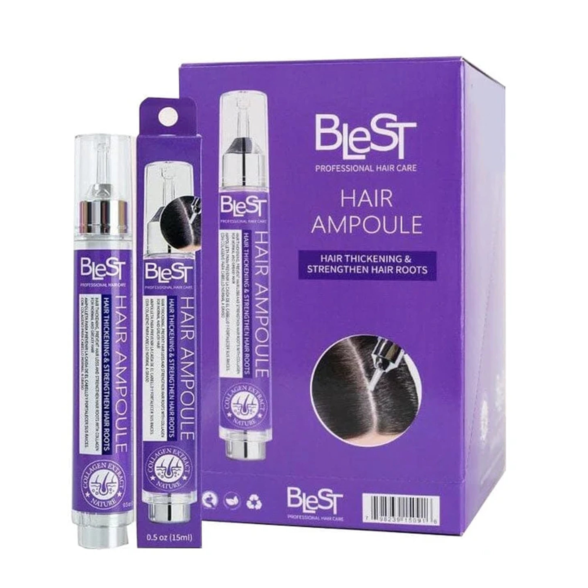Blest Professional Hair Ampoule – Hair Thickening & Root Strengthener (0.5 oz / 15ml)