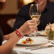 Beaded Heart Charm Bracelet (CB2406)