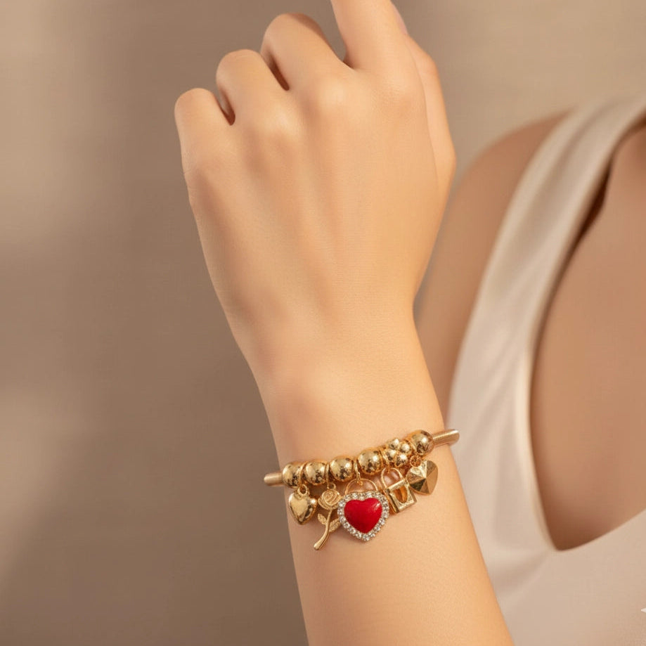 Enchanting Love Charm Bracelet - The Perfect Valentine's Gift