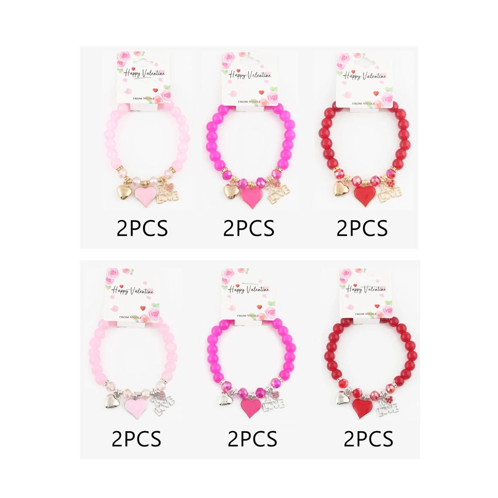 Sweetheart "I LOVE" Beaded Charm Bracelet – The Perfect Valentine’s Gift