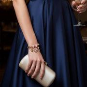 Your Secret Garden Charm Bracelet - Lock, Key, and Pink Butterfly