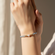 Handmade Glass Crystal Bead Charm Bracelet for Women – Dainty Stackable Jewelry (CB3006)