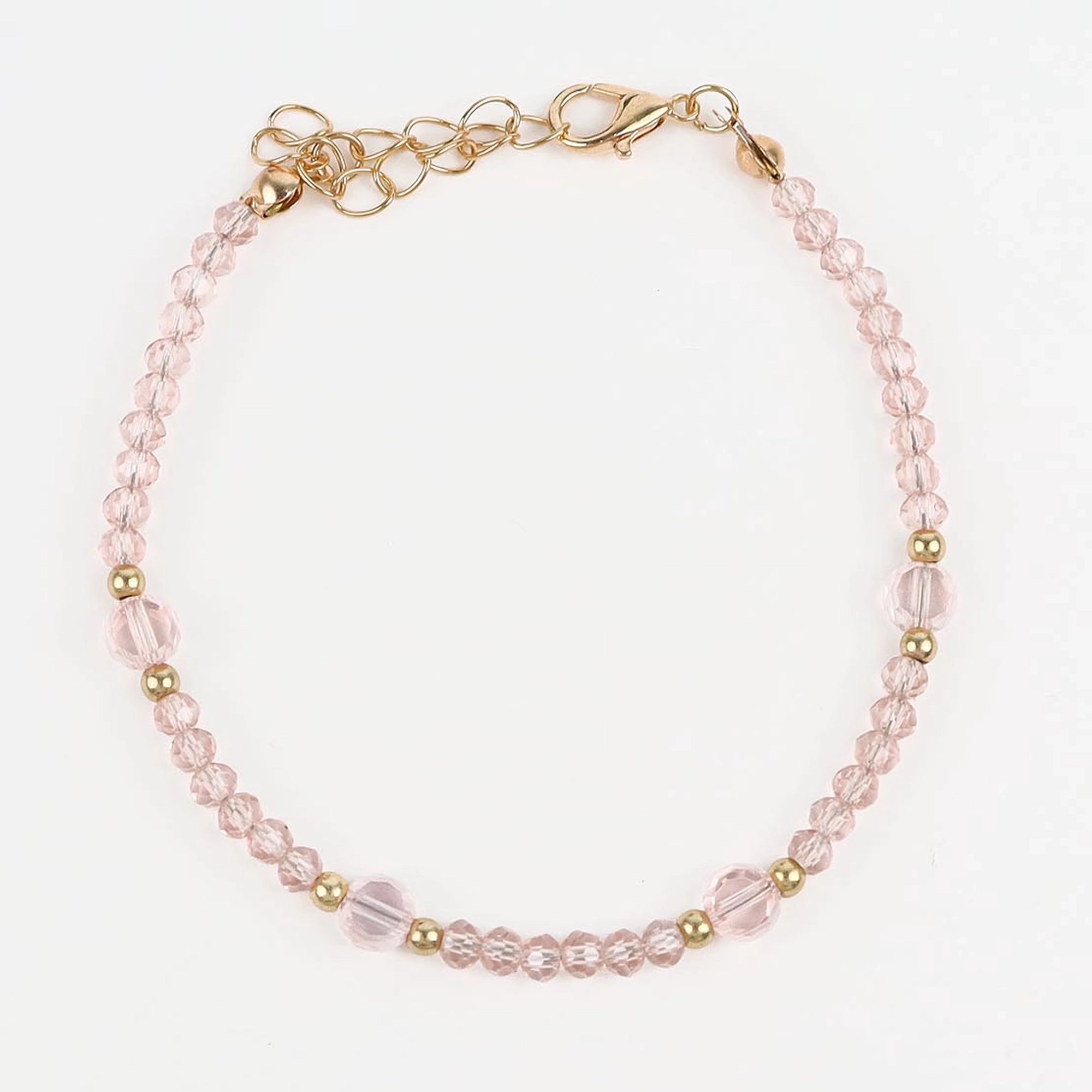 Handmade Glass Bead Bracelet Set – Genuine Crystal Collection, Adjustable Beaded Anklet/Bracelet Pack 12pcs (CB3009)