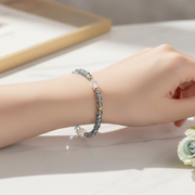 Handmade Glass Bead Bracelet Set – 12-Piece Wholesale Pack (4 Colors, 3 PCS Each) | Genuine Crystal Accent Beaded Bracelets with Adjustable Gold Chain (CB3013)