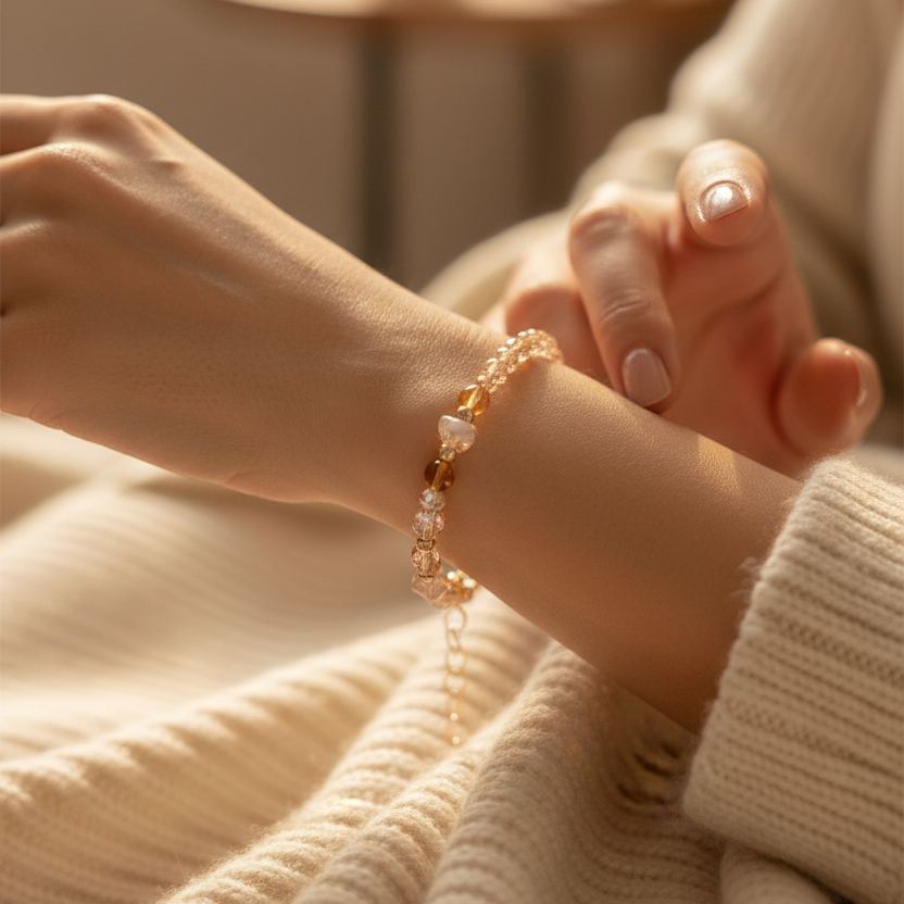 Beaded Crystal Bracelet Set (CB3021)