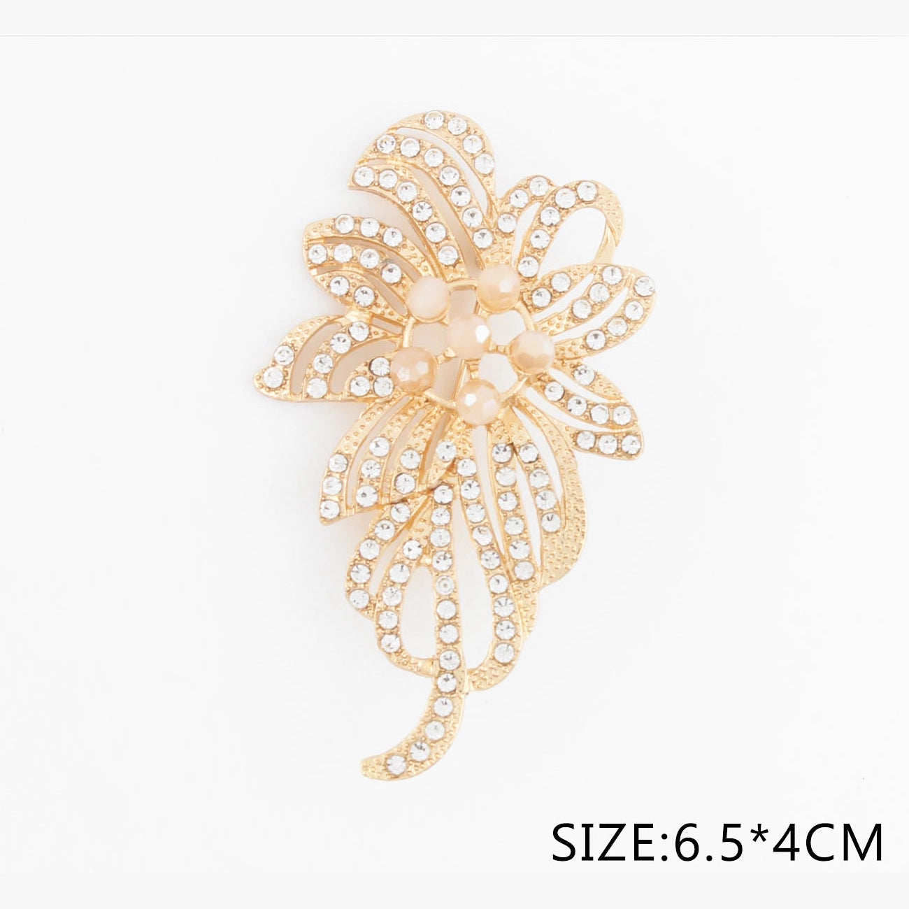Elegant Crystal Floral Brooch Pin – Nicole Catena Design (CC1066)