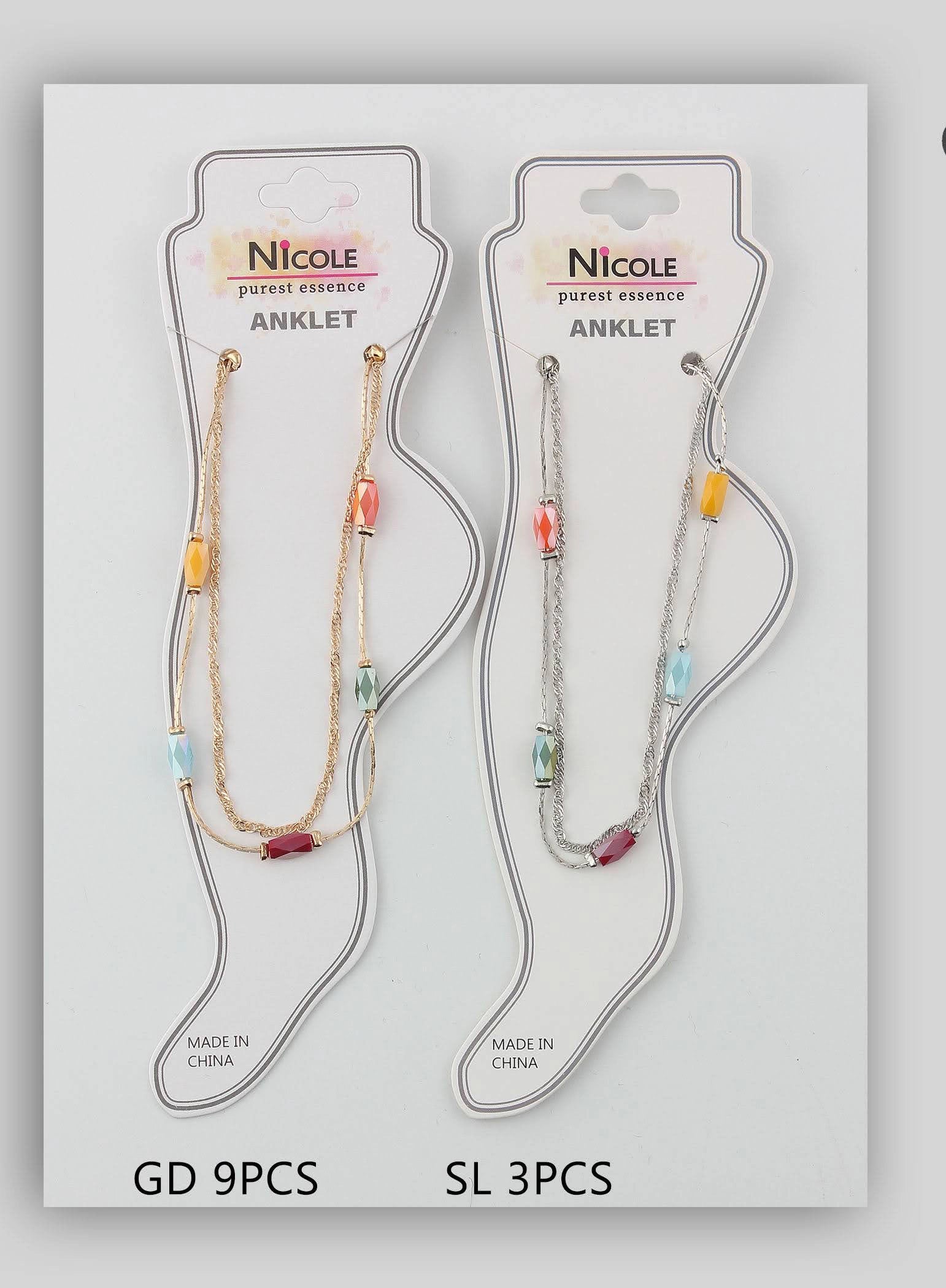 Layered Colorful Beaded Anklet | Summer Beach Jewelry