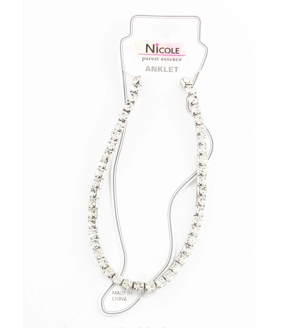Dazzling Rhinestone Tennis Anklet