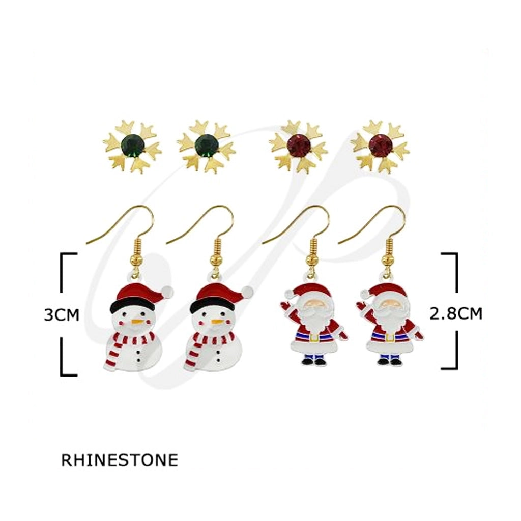 Christmas Dangle & Stud Earring Sets - Festive Holiday Jewelry