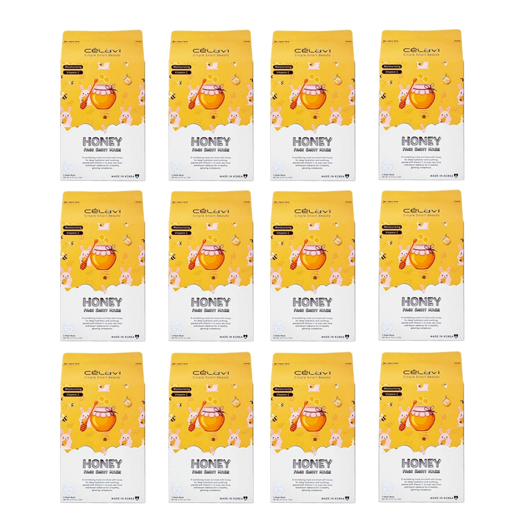 Célavi Honey Face Sheet Mask Pack (5-Count)