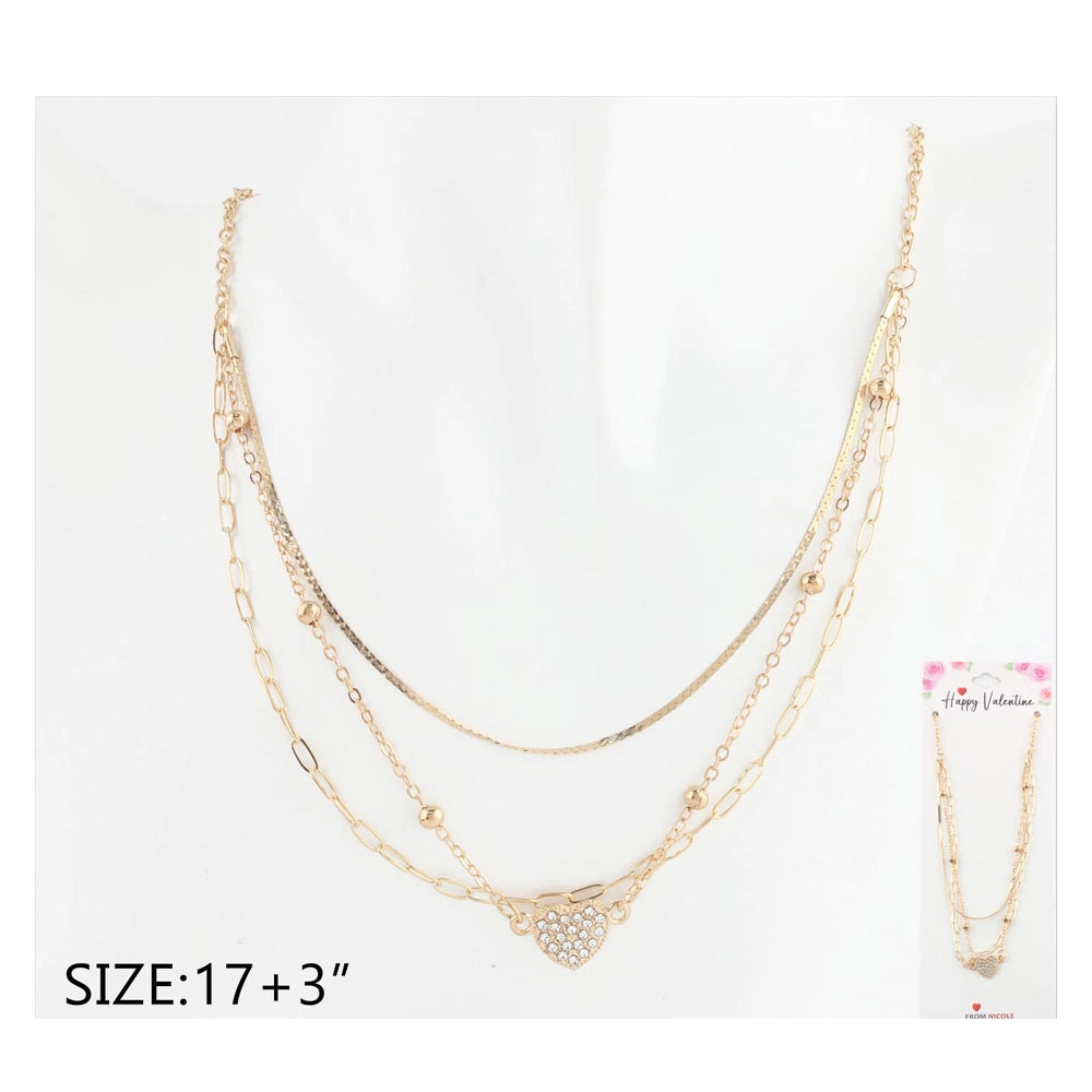 Irresistible Multi-Layer Heart Necklace - Valentine's Day Ready!