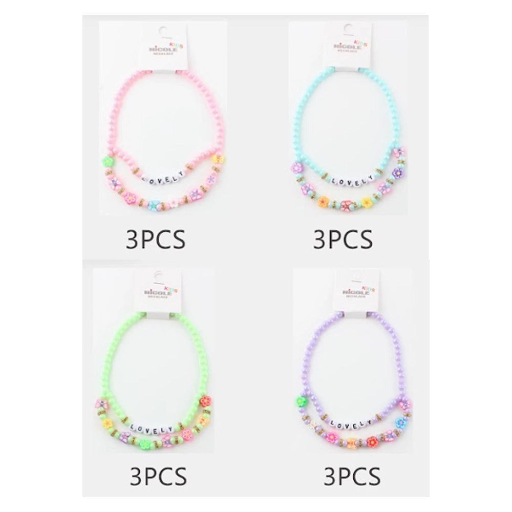 "LOVELY" Beaded Double-Strand Necklace – Colorful Charm Jewelry  CK2329