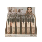 Santée Multi-Use Matte Concealer with Built-In Blend Brush – Full Coverage, Long-Lasting Face Concealer Display Set (24pc)