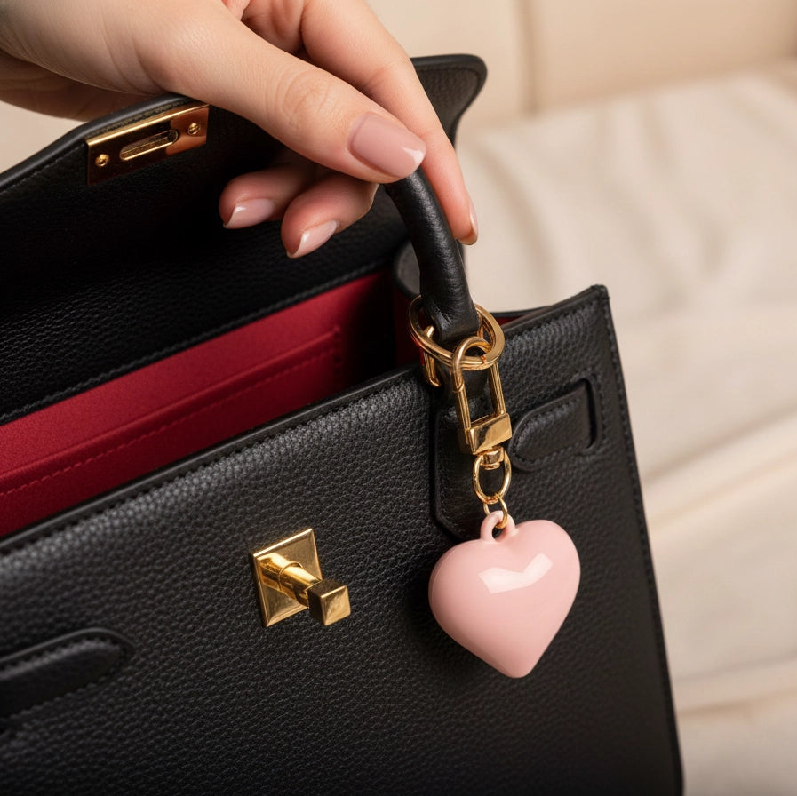 Chunky Heart Keychain - A Pop of Love for Your Everyday Style