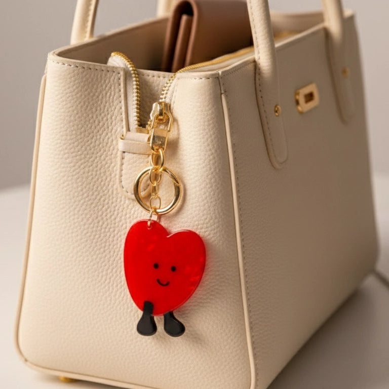 Adorable Heart Character Keychain / Bag Charm