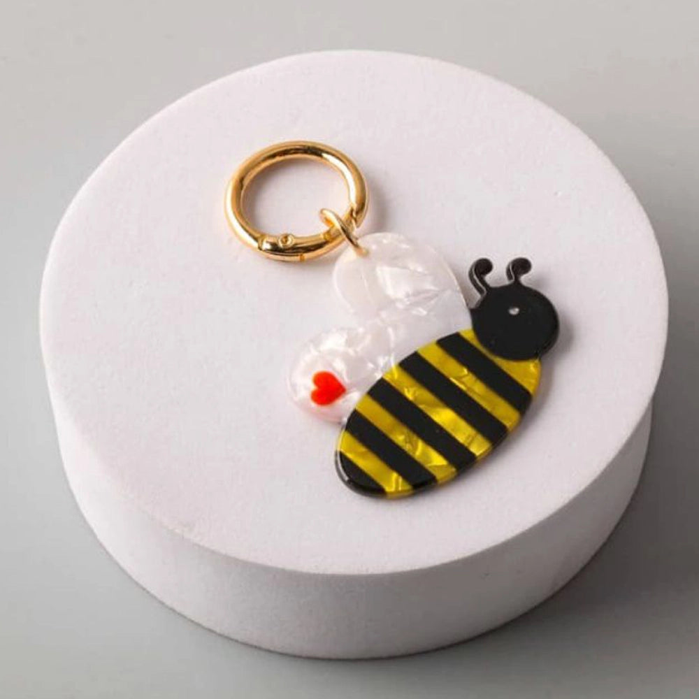 Buzz-Worthy Honey Bee Keychain Acrylic Charm