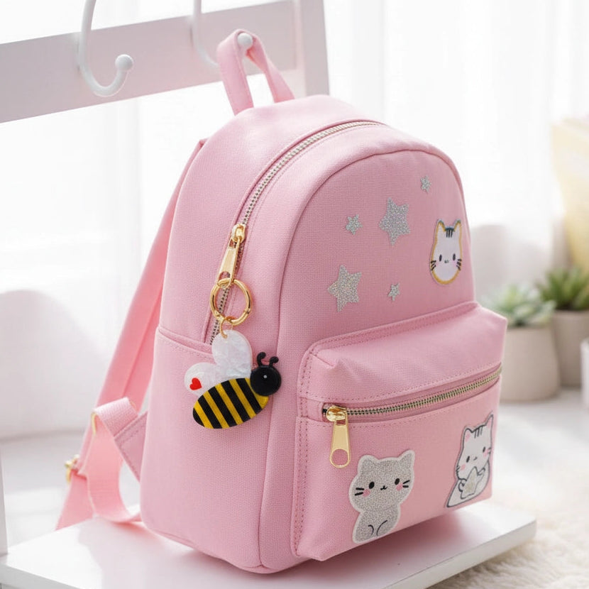 Buzz-Worthy Honey Bee Keychain Acrylic Charm